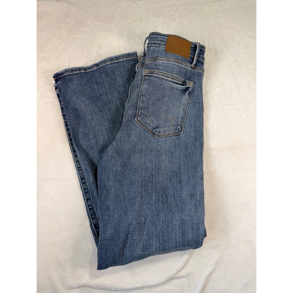 Judy Blue Wide Leg Jeans 11/30 Medium Wash High Rise Denim Womens